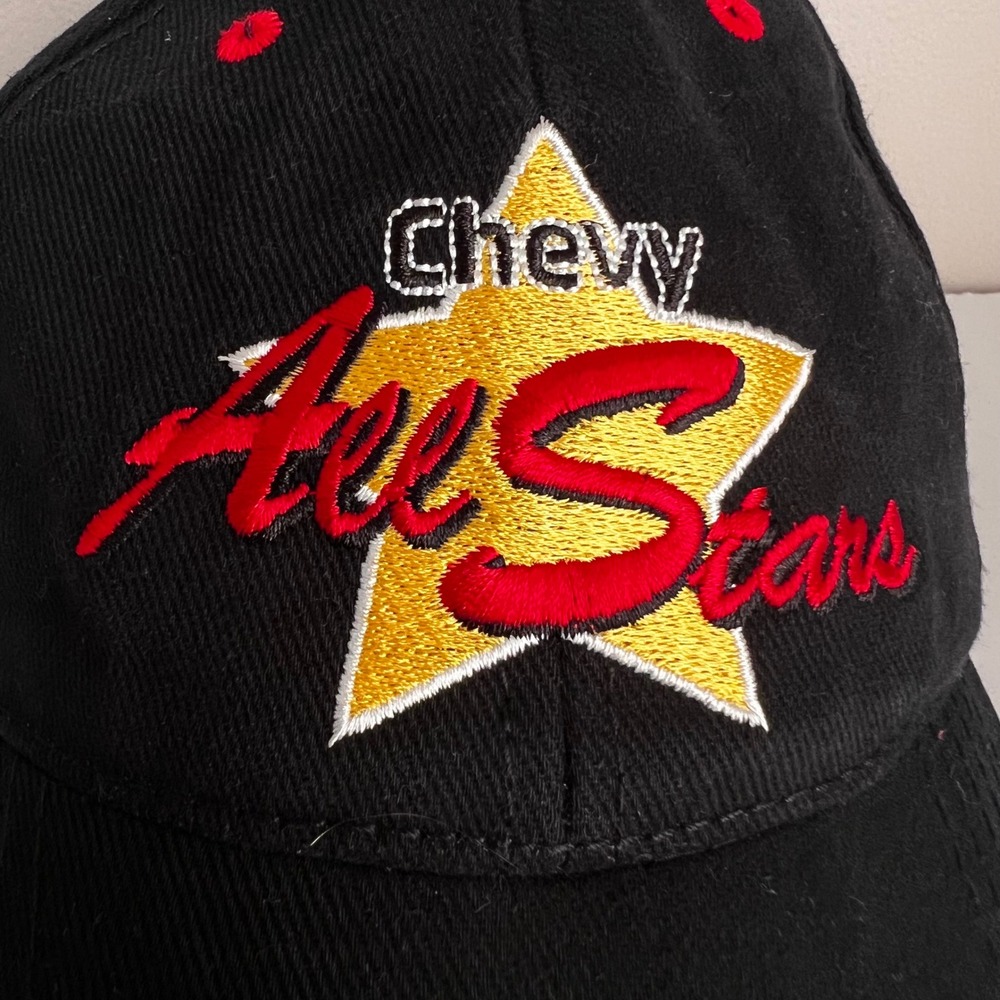Chevy All Stars Powertex Group Black Red Embroidered Baseball Cap Hat